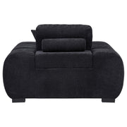 Octavia Upholstered Track Arm Accent Chair Black - 511063