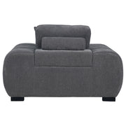 Octavia Upholstered Track Arm Accent Chair Charcoal Grey - 509967