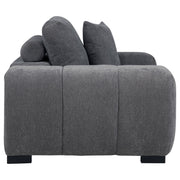 Octavia Upholstered Track Arm Accent Chair Charcoal Grey - 509967