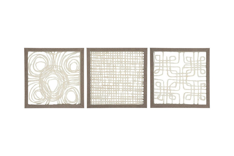 Odella Cream/Taupe Wall Decor (Set of 3) - DMV FurnitureWall Decor