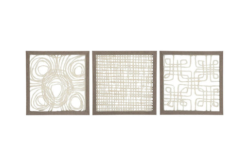 Odella Cream/Taupe Wall Decor (Set of 3) - DMV FurnitureWall Decor