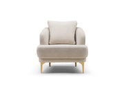 Odessa Chair - Gold in Cream - 200-ST-ODE-ISTANBUL01-B