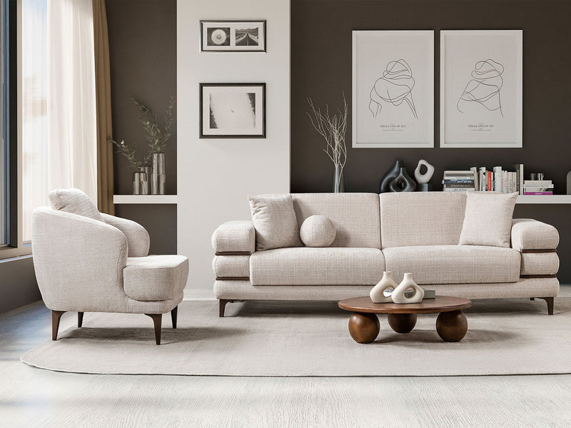 Odessa Chair - Gold in Cream - 200-ST-ODE-ISTANBUL01-B