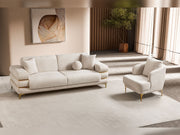 Odessa Chair - Gold in Cream - 200-ST-ODE-ISTANBUL01-B
