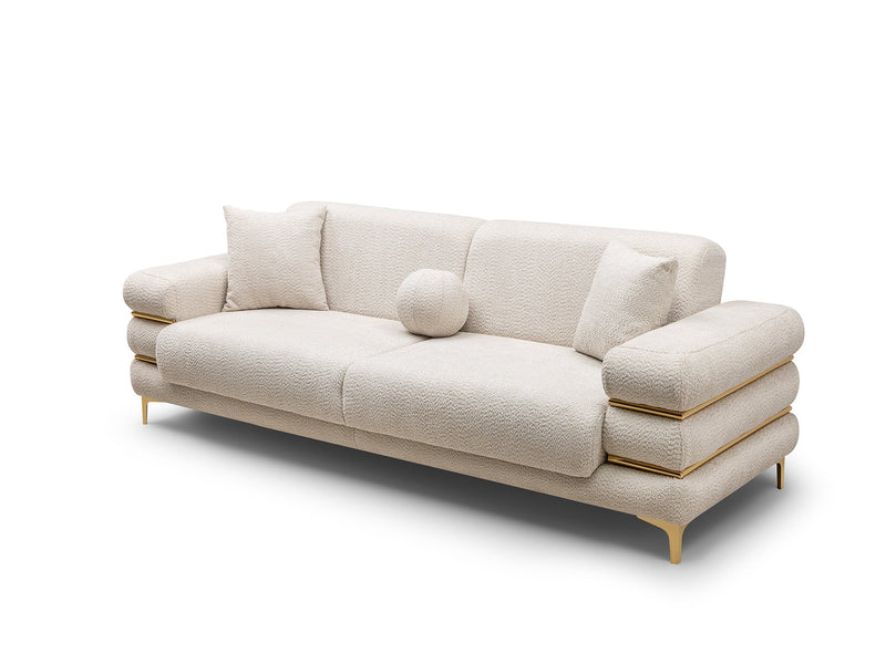 Odessa Convertible Loveseat - Gold in Cream - 200-ST-ODE-ISTANBUL01-2