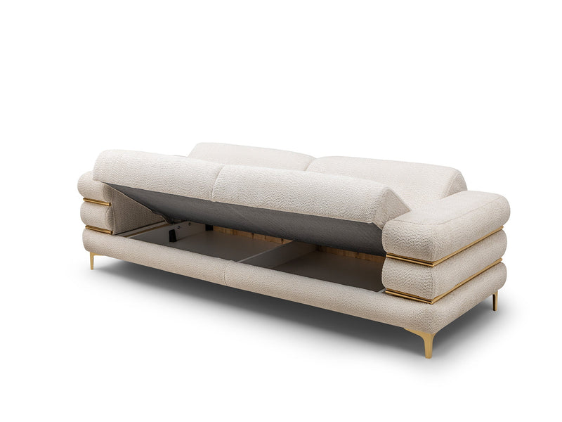 Odessa Convertible Loveseat - Gold in Cream - 200-ST-ODE-ISTANBUL01-2