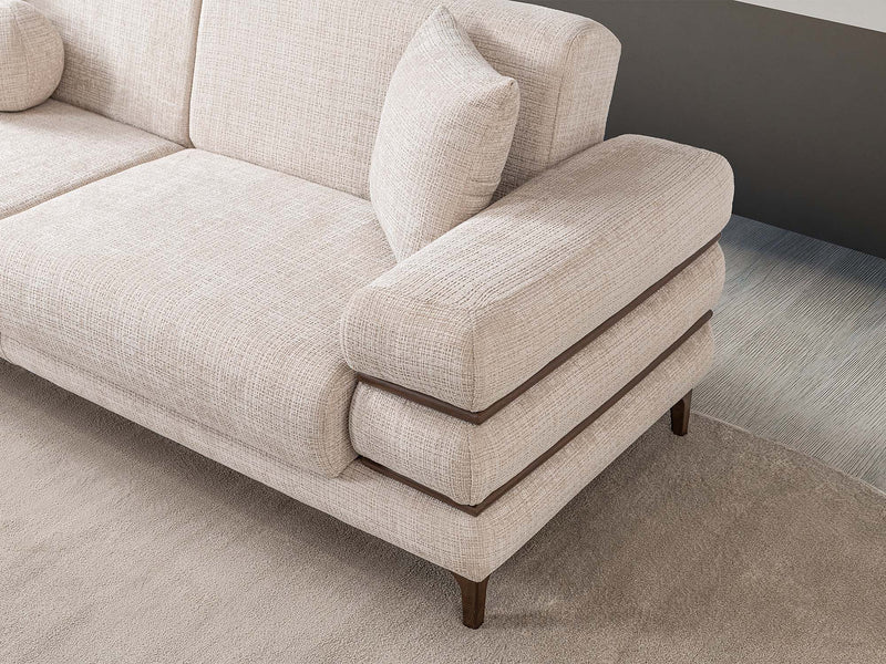Odessa Convertible Loveseat - Gold in Cream - 200-ST-ODE-ISTANBUL01-2