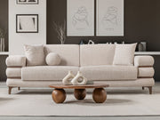 Odessa Convertible Loveseat - Gold in Cream - 200-ST-ODE-ISTANBUL01-2