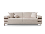 Odessa Convertible Loveseat - Walnut in Cream - 200-ST-ODE-CREMONA06-2