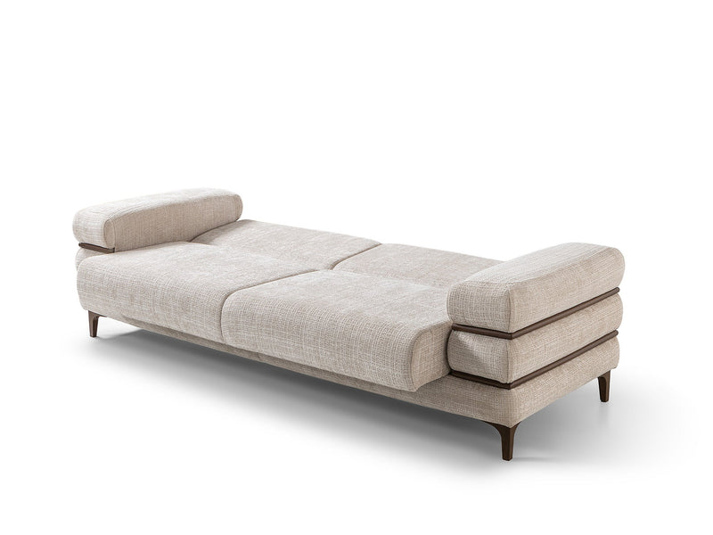 Odessa Convertible Loveseat - Walnut in Cream - 200-ST-ODE-CREMONA06-2