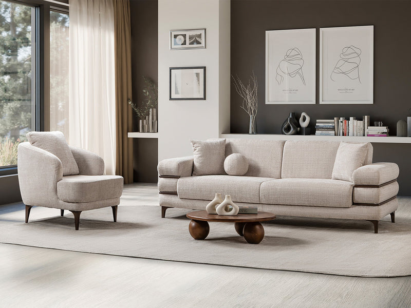 Odessa Convertible Sofa - Walnut in Cream - 200-ST-ODE-CREMONA06-3