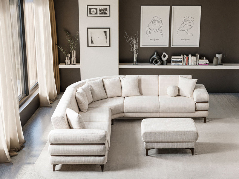 Odessa Sectional Sofa in Cream - 200-ST-ODE-CREMONA02-S