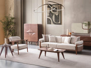 Odin Convertible 3 Seater Sofa Cream in Cream - 101-ODI-FOX01-3
