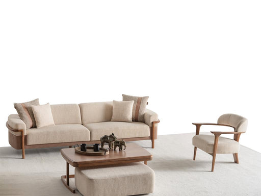 Odin Convertible 3 Seater Sofa Cream in Cream - 101-ODI-FOX01-3
