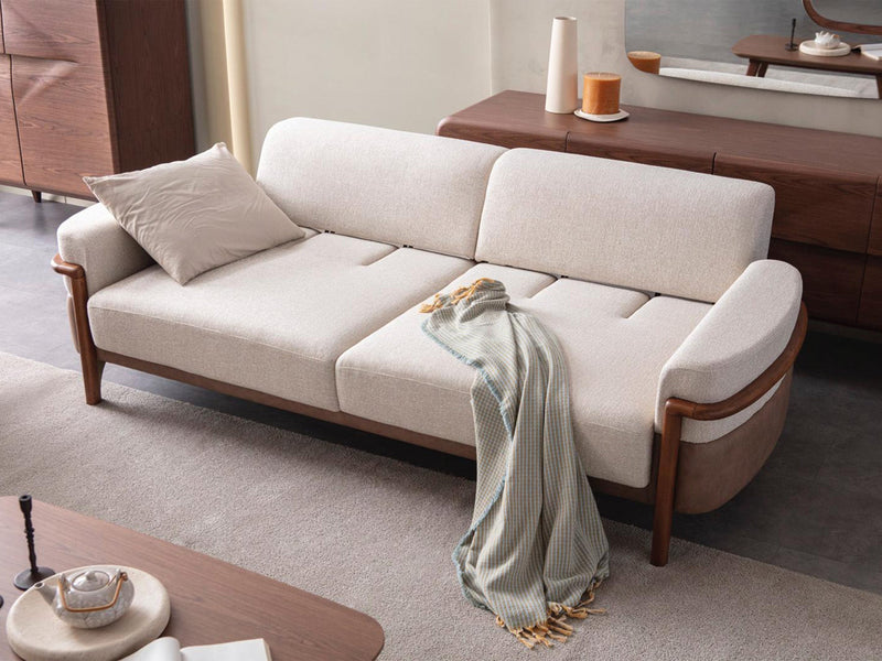 Odin Convertible 3 Seater Sofa Cream in Cream - 101-ODI-FOX01-3