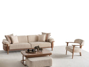 Odin Convertible 4 Seater Sofa Cream in Cream - 101-ODI-FOX01-4