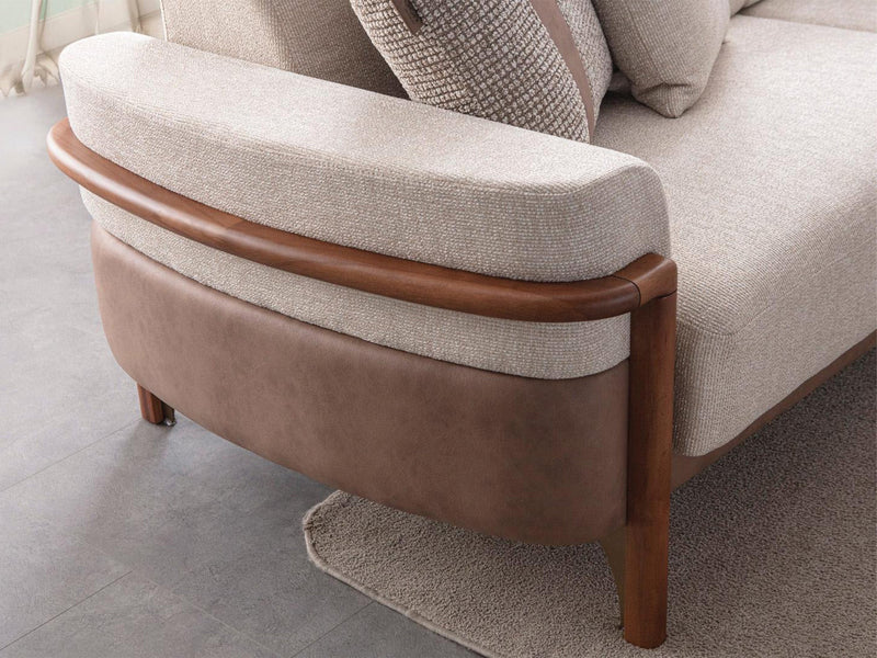 Odin Convertible 4 Seater Sofa Cream in Cream - 101-ODI-FOX01-4