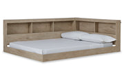 Oliah Natural Full Bookcase Storage Bed - DMV FurnitureFull Bed