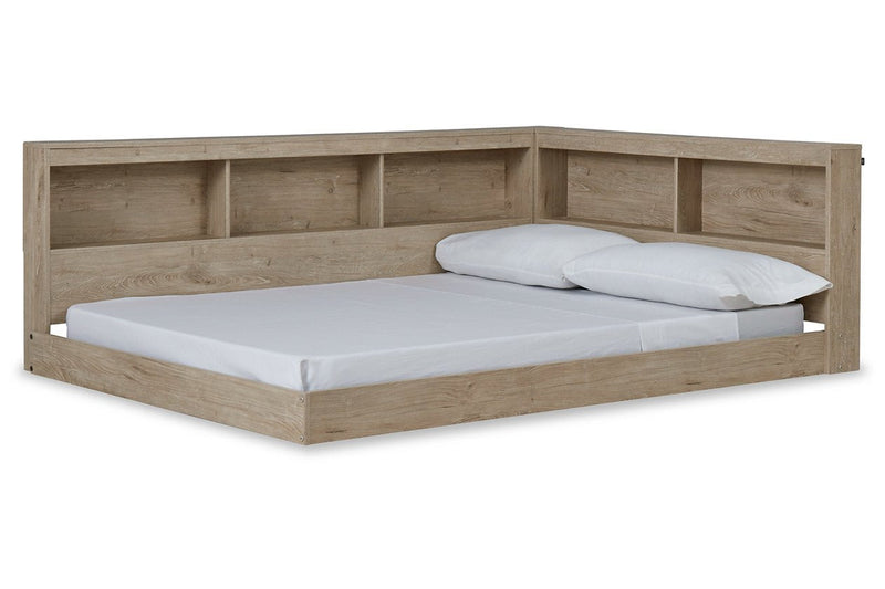 Oliah Natural Full Bookcase Storage Bed - DMV FurnitureFull Bed