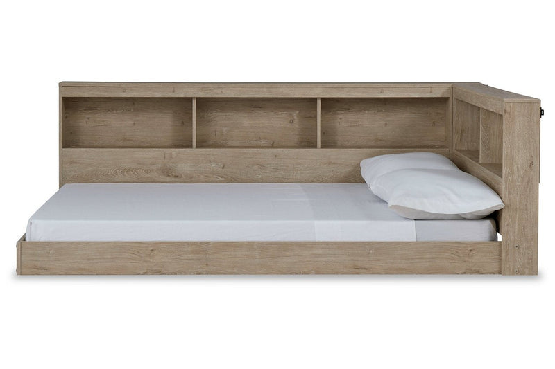 Oliah Natural Full Bookcase Storage Bed - DMV FurnitureFull Bed