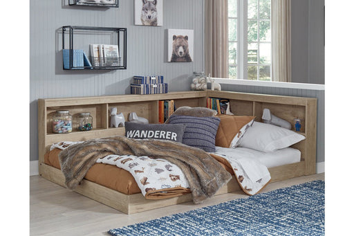 Oliah Natural Full Bookcase Storage Bed - DMV FurnitureFull Bed