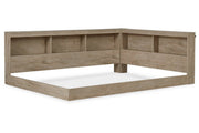 Oliah Natural Full Bookcase Storage Bed - DMV FurnitureFull Bed