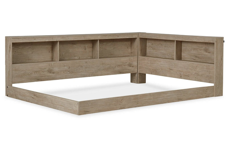 Oliah Natural Full Bookcase Storage Bed - DMV FurnitureFull Bed