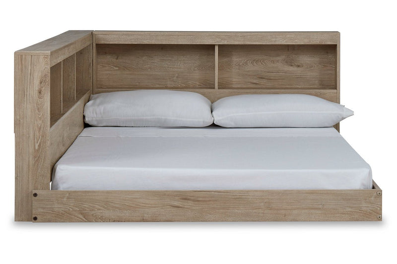 Oliah Natural Full Bookcase Storage Bed - DMV FurnitureFull Bed
