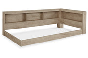 Oliah Natural Twin Bookcase Storage Bed - DMV FurnitureTwin Bed