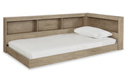 Oliah Natural Twin Bookcase Storage Bed - DMV FurnitureTwin Bed
