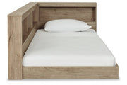 Oliah Natural Twin Bookcase Storage Bed - DMV FurnitureTwin Bed