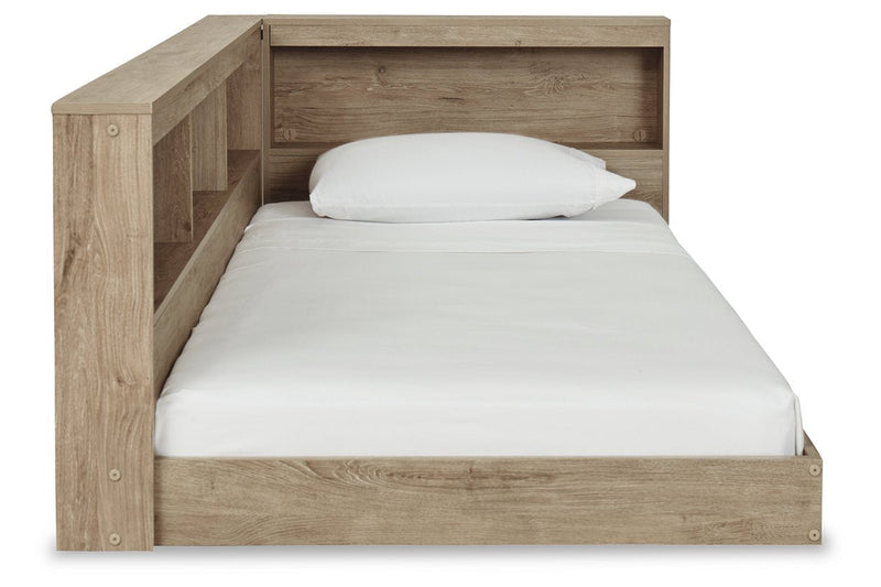 Oliah Natural Twin Bookcase Storage Bed - DMV FurnitureTwin Bed