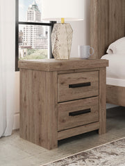 Oliandon King Panel Bed, Chest and Nightstand in Light Brown - PKG025183