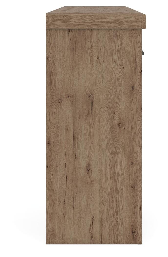 Oliandon King Panel Bed, Dresser and Chest in Light Brown - PKG025182