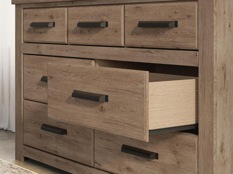 Oliandon King Panel Bed, Dresser and Chest in Light Brown - PKG025182