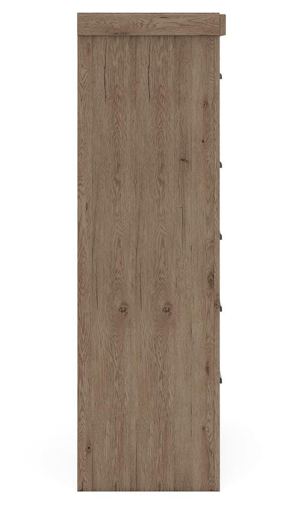 Oliandon King Panel Bed, Dresser and Chest in Light Brown - PKG025182