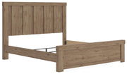 Oliandon King Panel Bed. Dresser, Mirror and Nightstand in Light Brown - PKG025184