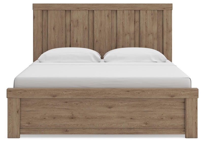 Oliandon Light Brown King Panel Bed - PCB2844B6