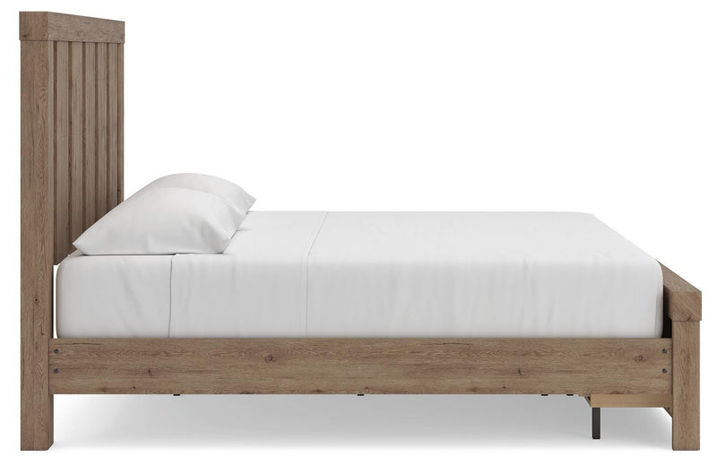 Oliandon Light Brown King Panel Storage Bed - PCB2844B7