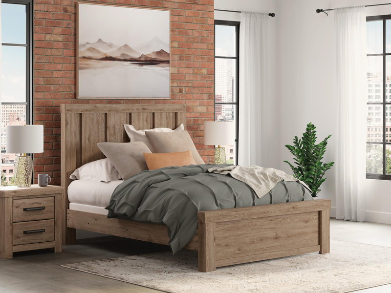 Oliandon Light Brown Queen Panel Bed - PCB2844B2
