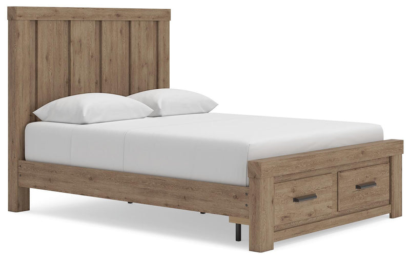 Oliandon Light Brown Queen Panel Storage Bed - PCB2844B4