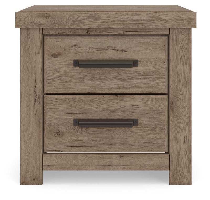 Oliandon Queen Panel Bed, Chest and Nightstand in Light Brown - PKG025164