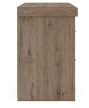 Oliandon Queen Panel Bed. Dresser, Mirror and Nightstand in Light Brown - PKG025165
