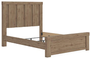 Oliandon Queen Panel Bed, Dresser, Mirror, Chest and Nightstand in Light Brown - PKG025167