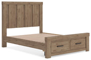 Oliandon Queen Panel Storage Bed, Dresser and Chest in Light Brown - PKG025172