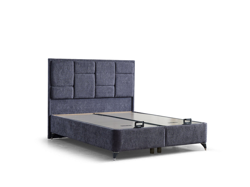 Olimpos Storage Bed With Headboard - Queen in Navy - 200-ELIF-OLI-150-EY232-SB
