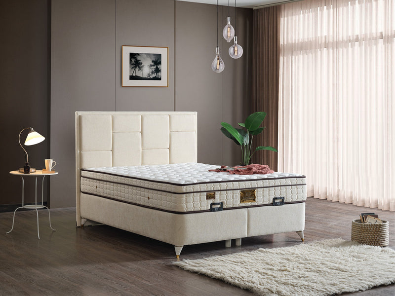 Olimpos Storage Bed With Headboard - Queen in Navy - 200-ELIF-OLI-150-EY232-SB