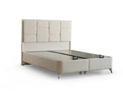 Olimpos Storage Bed With Headboard - Twin in Cream - 200-ELIF-OLI-90-EY234-SB