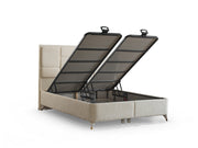 Olimpos Storage Bed With Headboard - Twin in Cream - 200-ELIF-OLI-90-EY234-SB