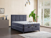 Olimpos Storage Bed With Headboard - Twin in Cream - 200-ELIF-OLI-90-EY234-SB